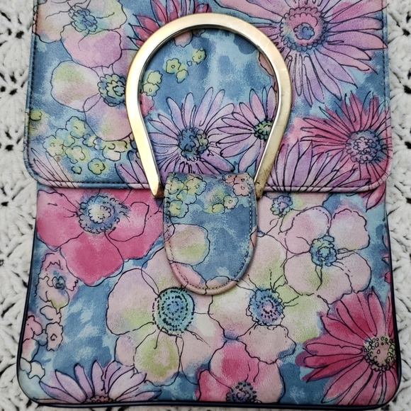 Vintage Varon Water Color Flower Purse Bag - Picture 2 of 12